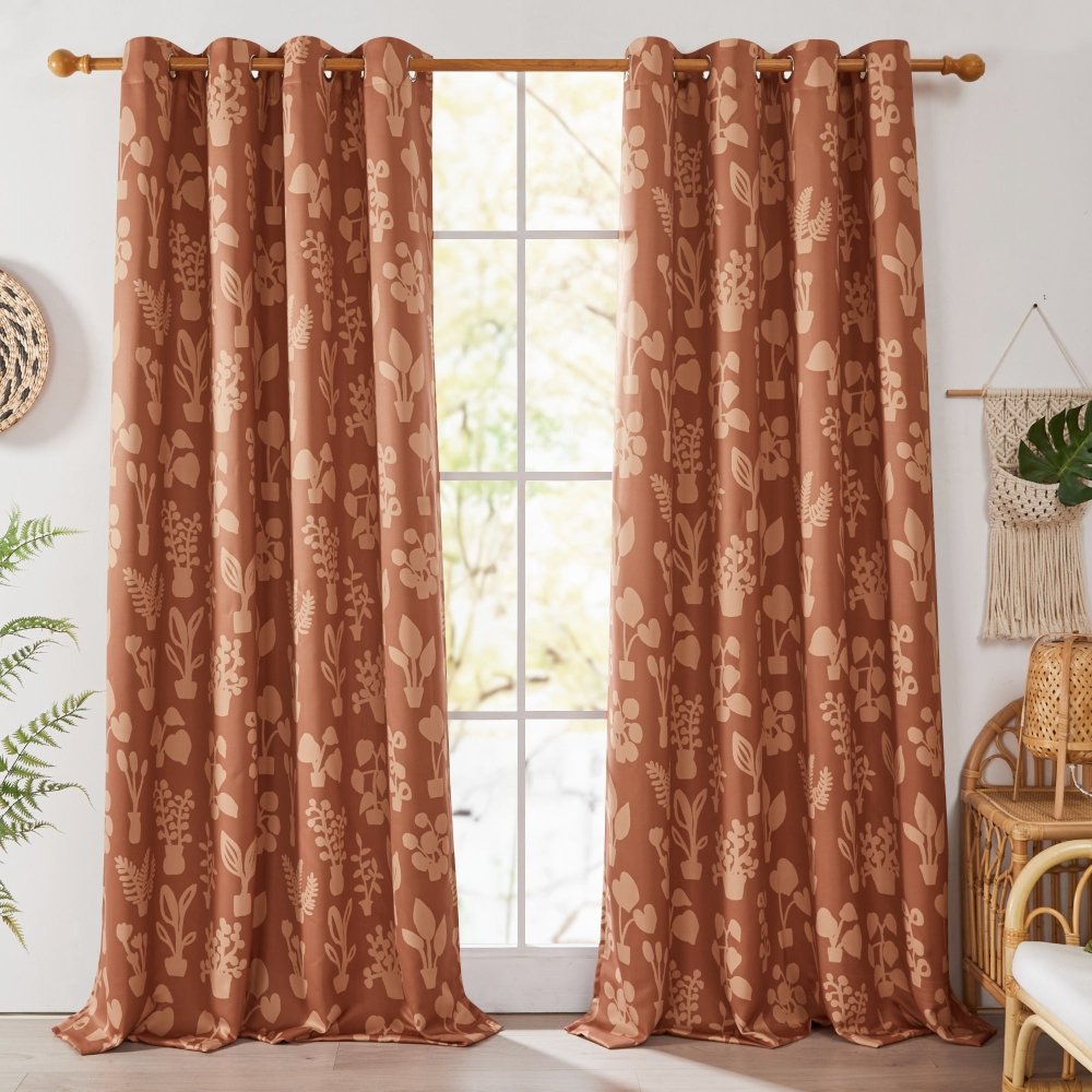 Bohome Foliage Blackout Curtains